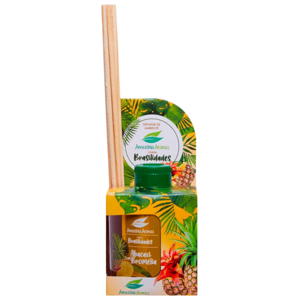 Difusor de Ambientes Brasilidades Amazônia Aromas 270ml Abacaxi com Bromélia