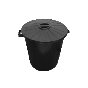 LIXERAO C/TAMPA 100LTS PRETO -PLASNORTHON