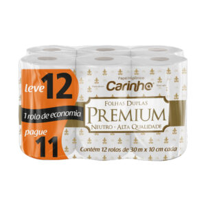 PAPEL HIG. CARINHO PREMIUM 12UND 30MTS