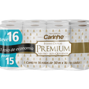 PAPEL HIG. CARINHO PREMIUM 16UND 30MTS