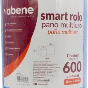 BOBINA PANO MULTIÚSO SMART ROLO 35G -VERDE -40X28CM -600 PANOS - VABENE