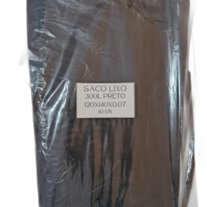 SACO DE LIXO 120 x140- PRETO- 300 L - PCT 10 UN